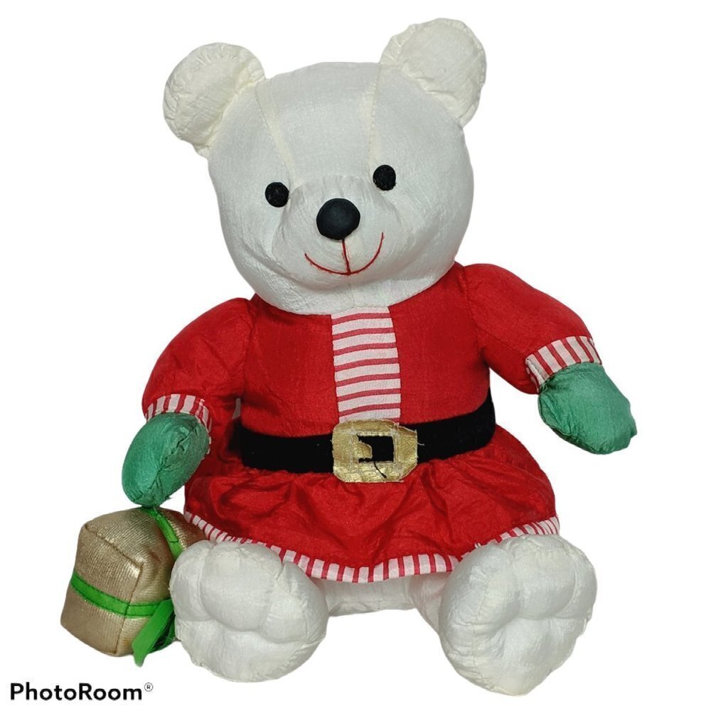 Carlmax Co Christmas Mrs Claus Bear Plush 9.5 Inch